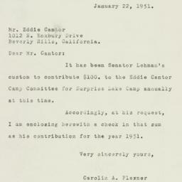 Letter: 1951 January 22