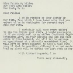 Letter: 1956 May 19