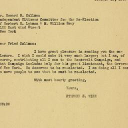 Letter: 1936 October 19