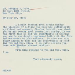 Letter: 1935 October 30