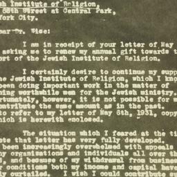 Letter: 1932 May 11