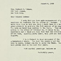 Letter: 1932 August 4