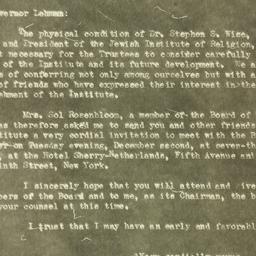 Letter: 1930 November 21