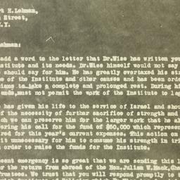 Letter: 1930 October 31