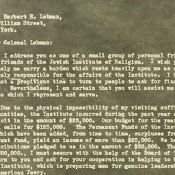 Letter: 1930 October 31