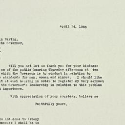 Letter: 1933 April 24