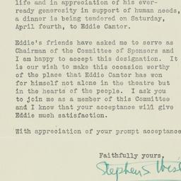 Letter: 1936 February 21