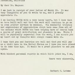 Letter: 1946 April 9