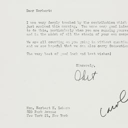 Letter: 1950 November 4