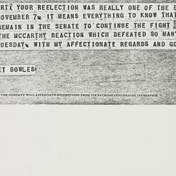 Telegram: 1950 November 10