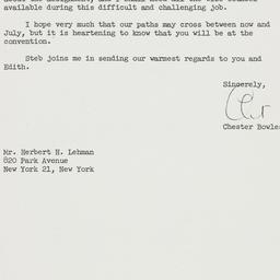 Letter: 1960 May 12