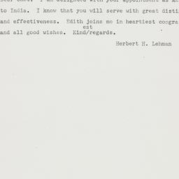 Telegram: 1951 September 15