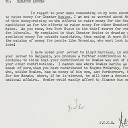 Memorandum: 1958 October 10