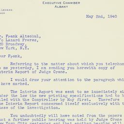 Letter: 1940 May 2