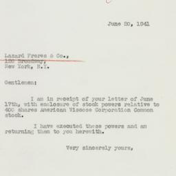 Letter: 1941 June 20