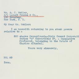 Letter: 1940 November 7