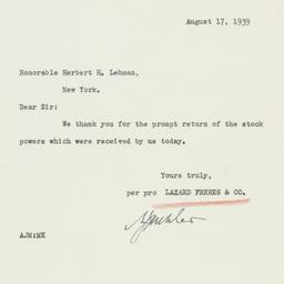 Letter: 1939 August 17