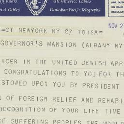 Telegram: 1942 November 27