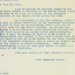 Letter: 1939 February 3