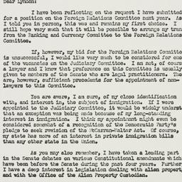 Letter: 1954 December 2