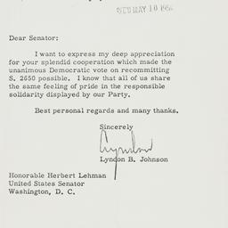 Letter: 1954 May 7