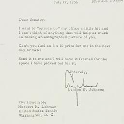 Letter: 1956 July 17
