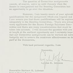 Letter: 1954 November 8
