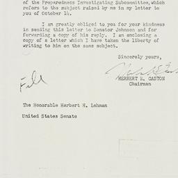 Letter: 1952 November 24