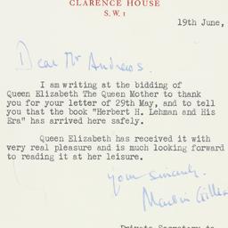 Letter: 1963 June 19