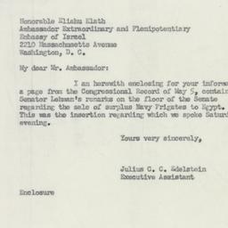 Letter: 1950 May 8