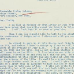 Letter: 1933 June 30