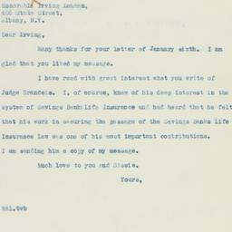 Telegram: 1938 January 8