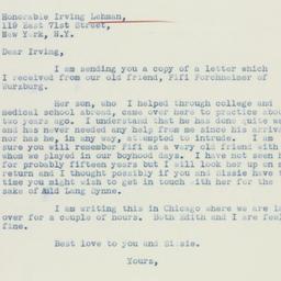 Letter: 1936 November 10