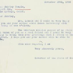 Letter: 1936 November 20