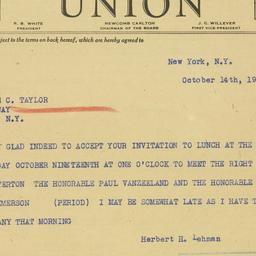 Telegram: 1939 October 14