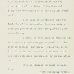 Letter: 1946 May 11