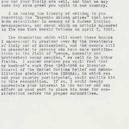 Letter: 1961 October 4