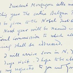 Letter: 1961 October 24