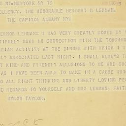 Telegram: 1939 December 13