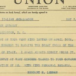 Telegram: 1946 May 3