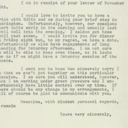Letter: 1954 November 17
