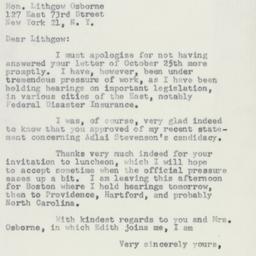 Letter: 1955 November 8