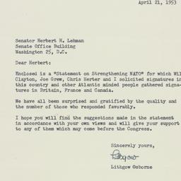 Letter: 1953 April 21
