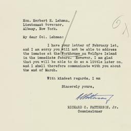 Letter: 1932 February 9