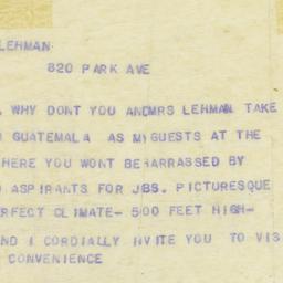 Telegram: 1950 November 9