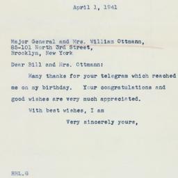 Letter: 1941 April 1