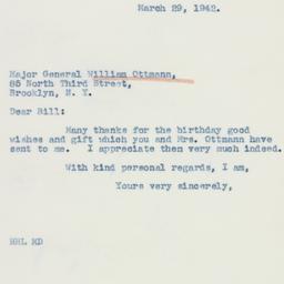 Letter: 1942 March 29