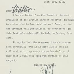 Letter: 1941 September 3