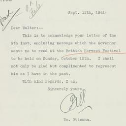 Letter: 1941 September 12