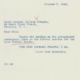 Letter: 1942 October 7